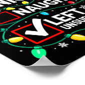 Nice Naughty Left Unsupervised Shirt Funny Christm Poster (Hoek)