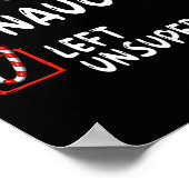 Nice Naughty liet zonder toezicht kerstman Cla Poster (Hoek)