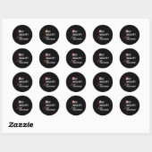 Nice Naughty liet zonder toezicht kerstman Cla Ronde Sticker (Vel)