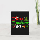 Nice Naughty List 67 Christmas Brainrot Funny 6-7 Kaart (Voorkant)