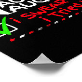 Nice Naughty List I Swear I Tried Christmas Pajama Poster (Hoek)