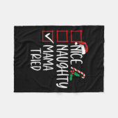 Nice Naughty Mama Tried Kerstlijstkerstman Fleece Deken (Voorkant (Horizontaal))
