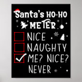 Nice Naughty Me_ Nice_ Never_ Christmas List Santa Poster (Voorkant)