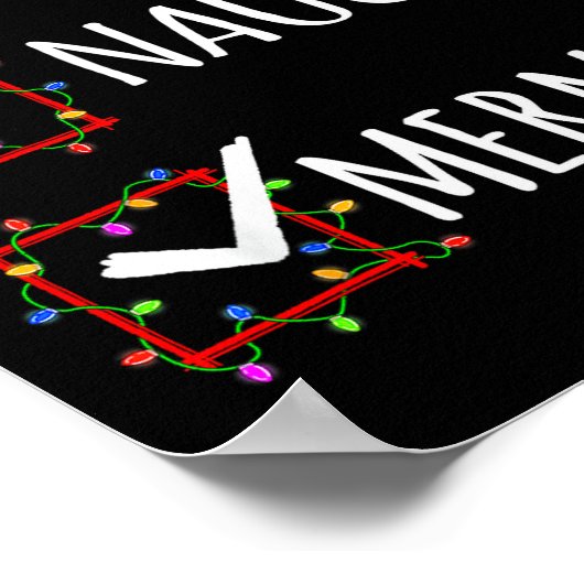 Nice Naughty Mermaid Christmas List Santa Claus Fu Poster (Hoek)