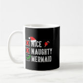 Nice Naughty Mermaid Merry Christmas Santa Claus X Koffiemok (Links)