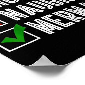 Nice Naughty Mermaid Merry Christmas Santa Claus X Poster (Hoek)