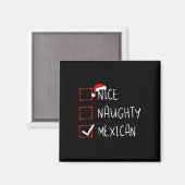Nice Naughty Mexican Kerstmis Mexico Heritage Roo Magneet (Voorkant / Achterkant)