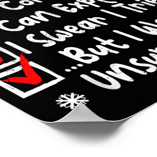 Nice Naughty Multi Checklist Funny Christmas List Poster (Hoek)