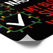 Nice Naughty My Blood Sugar Was Low Diabetes Funny Poster (Hoek)