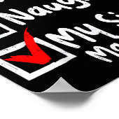 Nice Naughty My Sister Made Me Do It Funny Christm Poster (Hoek)