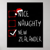 Nice Naughty New Zealander Christmas New Zealand H Poster (Voorkant)