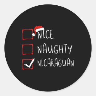 Nice Naughty Nicaraguan Kerstmis Nicaragua Herita Ronde Sticker