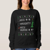 Nice Naughty NICU Nurse  Ugly Christmas Sweater (Voorkant)