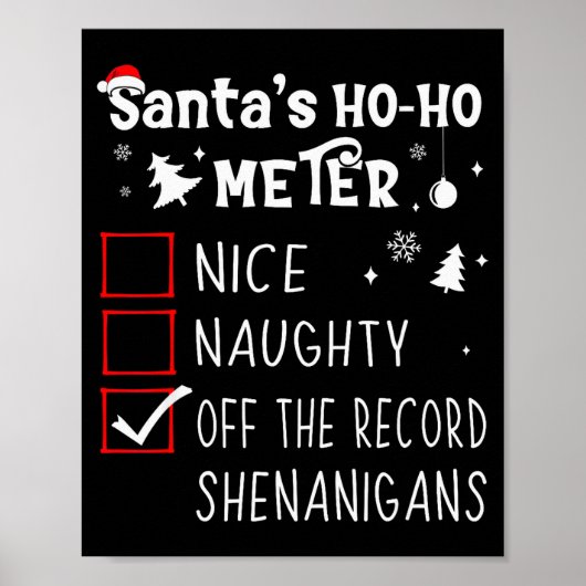 Nice Naughty Off The Record Shenanigans Christmas Poster (Voorkant)