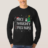 Nice Naughty Pacu Nurse Funny Christmas Pajama Xma T-shirt (Voorkant)