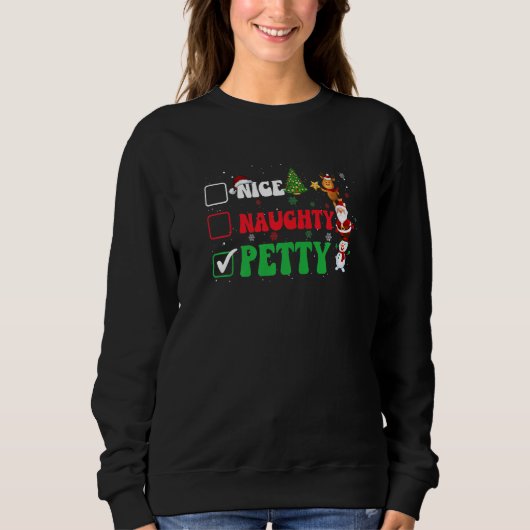 Nice Naughty Petty Christmas Ugly Sweater Pajama O (Voorkant)