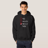 Nice Naughty Prove It   Santa Christmas List X mas Hoodie (Voorkant volledig)