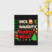 Nice Naughty Puerto Rican Puerto Rico Women Christ Kaart (Gele Bloem)
