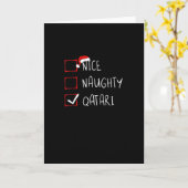 Nice Naughty Qatari Christmas Heritage Kaart (Gele Bloem)