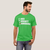 Nice Naughty Rawdogger Adult Humor Kerstmis T-shirt (Voorkant volledig)