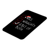 Nice Naughty Santa Hat Humor Vibe  Magneet (Linkerzijde)