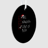 Nice Naughty Santa Hat Humor Vibe Ornament (voorkant)
