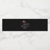 Nice Naughty Santa Hat Humor Vibe  Waterfles Etiket (Enkel label)