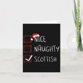 Nice Naughty Scottish Kerstmis Heritage Kaart (Voorkant)
