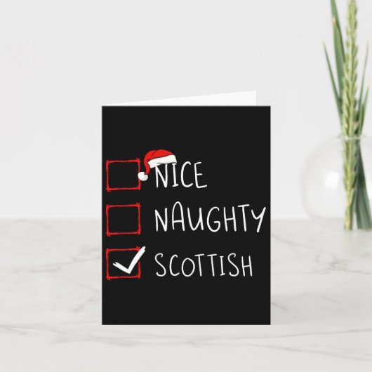 Nice Naughty Scottish Kerstmis Heritage Kaart (Voorkant)