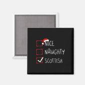 Nice Naughty Scottish Kerstmis Heritage Magneet (Voorkant / Achterkant)