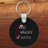 Nice Naughty Scottish Kerstmis Heritage Sleutelhanger (Voorkant)