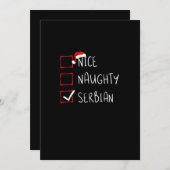 Nice Naughty Serbian Christmas Heritage  Feestdagenkaart (Voorkant / Achterkant)