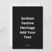 Nice Naughty Serbian Christmas Heritage  Feestdagenkaart (Achterkant)