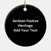 Nice Naughty Serbian Christmas Heritage  Keramisch Ornament (Achterkant)