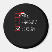 Nice Naughty Serbian Christmas Heritage Magneet (Voorkant)
