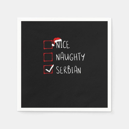 Nice Naughty Serbian Christmas Heritage   Servet (Voorkant)