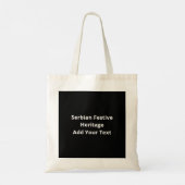 Nice Naughty Serbian Christmas Heritage  Tote Bag (Achterkant)