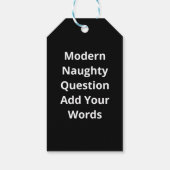 Nice Naughty Seriously Christmas Modern Style Cadeaulabel (Achterkant)