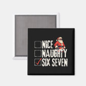 Nice Naughty Six Seven Brainrot Meme 67 Santa Funn Magneet (Voorkant / Achterkant)