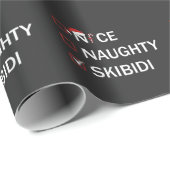 Nice Naughty Skibidi Funny Christmas Gen Alpha  Cadeaupapier (Rol Hoek)