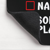 Nice Naughty Softball Player Funny Christmas List Muismat (Hoek)