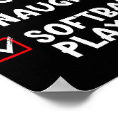 Nice Naughty Softball Player Funny Christmas List  Poster (Hoek)