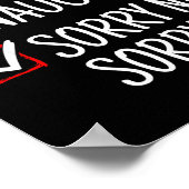 Nice Naughty Sorry Not Sorry Funny Christmas  Poster (Hoek)