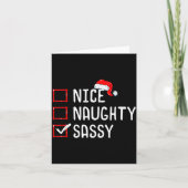 Nice Naughty Sy Christmas List  Kaart (Voorkant)