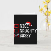 Nice Naughty Sy Christmas List  Kaart (Gele Bloem)