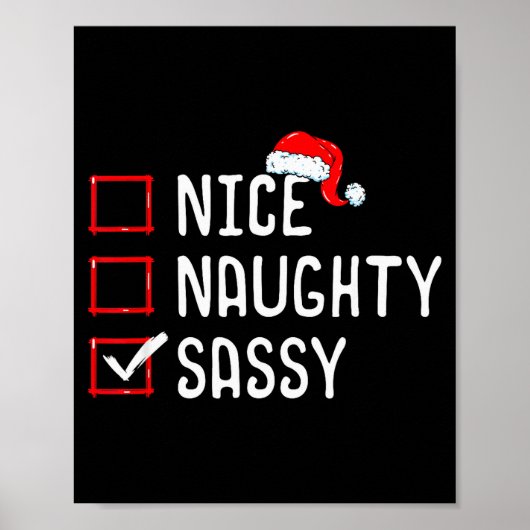 Nice Naughty Sy Christmas List  Poster (Voorkant)