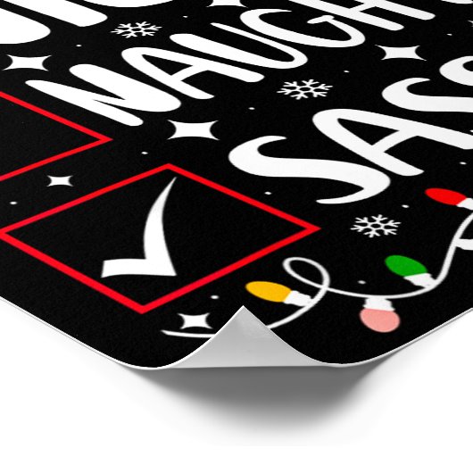 Nice Naughty Sy Christmas List  Poster (Hoek)