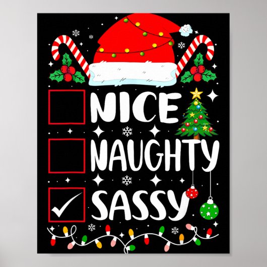 Nice Naughty Sy Christmas List  Poster (Voorkant)