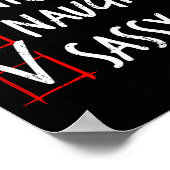 Nice Naughty Sy Christmas List Santa Costume Xmas  Poster (Hoek)