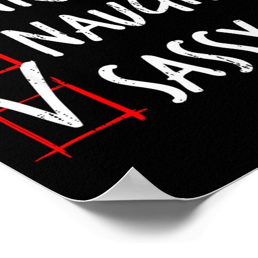 Nice Naughty Sy Christmas List Santa Costume Xmas  Poster (Hoek)